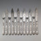 1909 British Antique Sterling Silver Handle Fish Cutlery 6 Pair Harrison Fisher